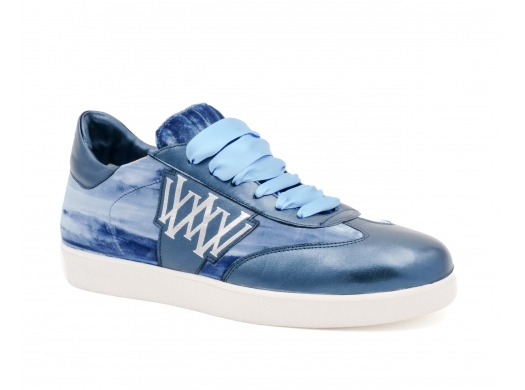 Sneakers Valetta velluto blu