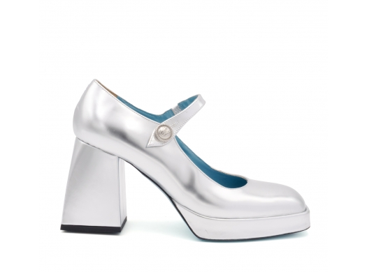 Platform pumps Piuma silver