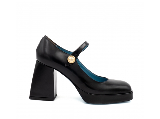 Platform pumps Piuma black